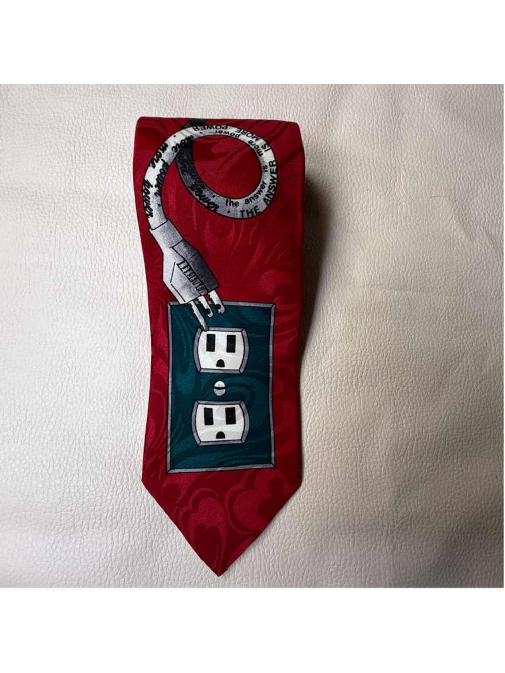 Vintage Home Improvement Tie Tim Allen More Power TV Show Novelty Necktie 1990s
